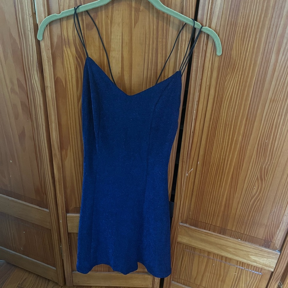 NTW Lulus Blue Sparkly Party Dress